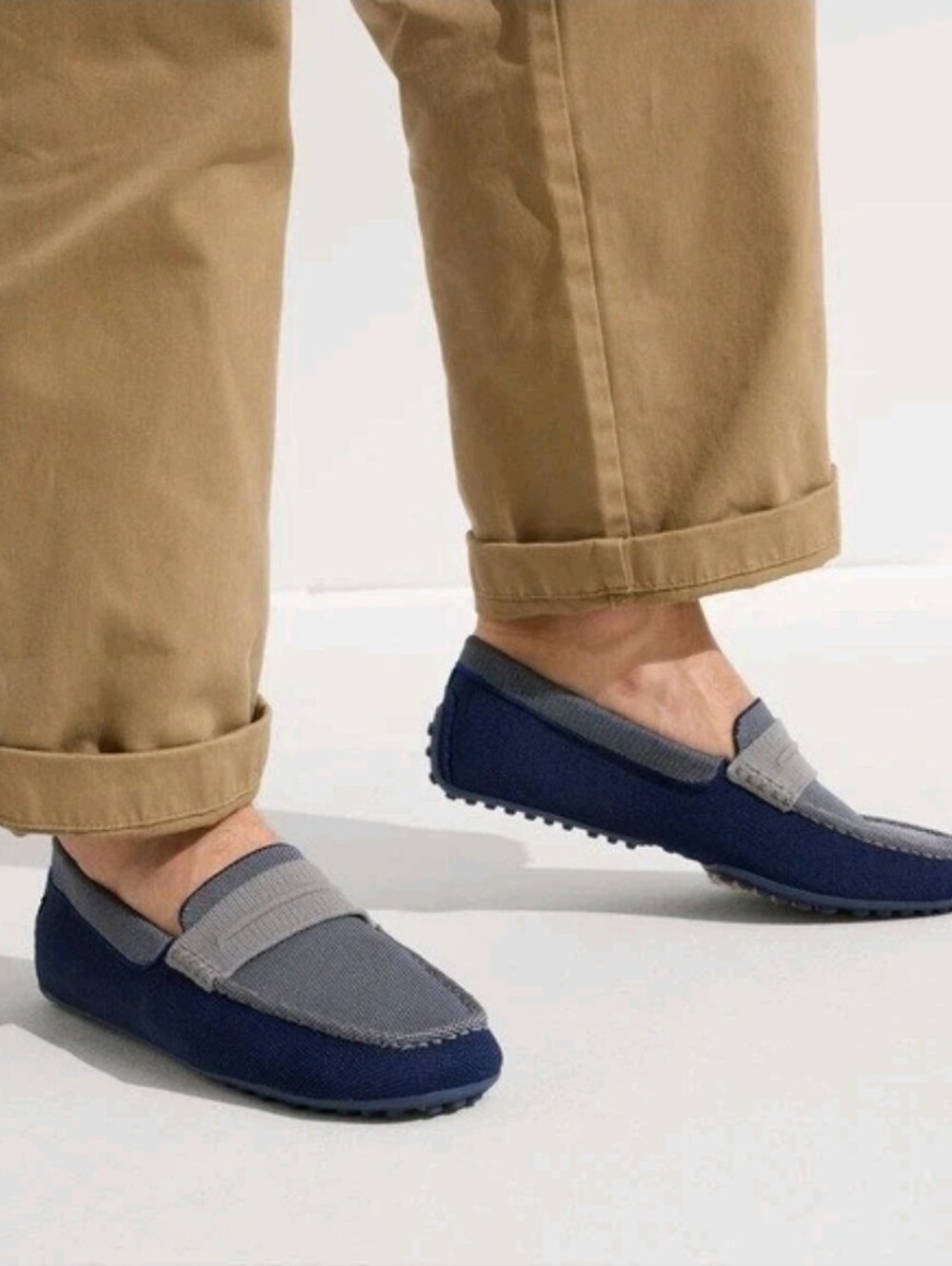 GUC Rothy's Driver Amalfi Blue/Gray Men Drivers - Slip Ons Sz. 10.5
